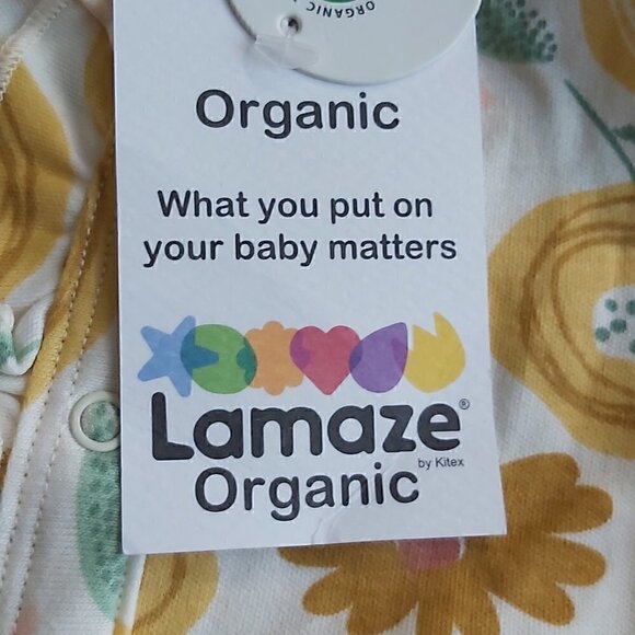 Lamaze Organic Cotton Floral Long-Sleeved Onesie - Perfect for Newborns - Picture 7 of 7